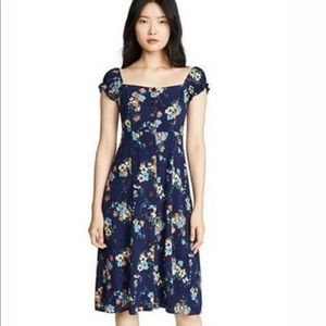 NWT Blue Mae Floral Midi Button Front Casual Maxi Dress Sz Sm